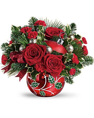 Teleflora's Deck The Holly Ornament Bouquet 