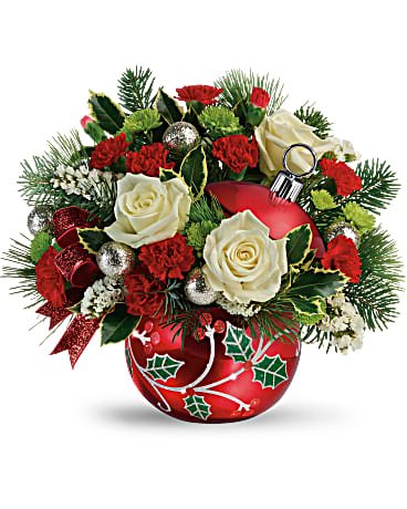 Teleflora's Classic Holly Ornament Bouquet 