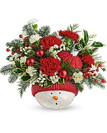 Teleflora's Snowman Ornament Bouquet
