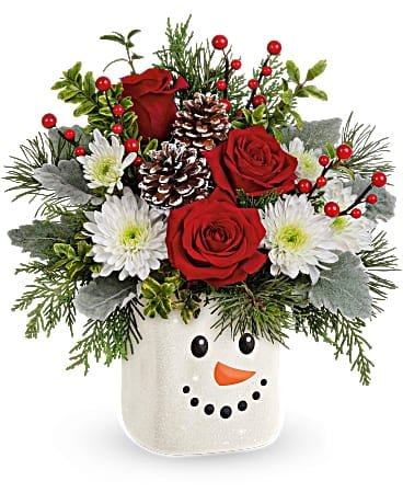 Teleflora's Smiling Snowman Bouquet Bouquet