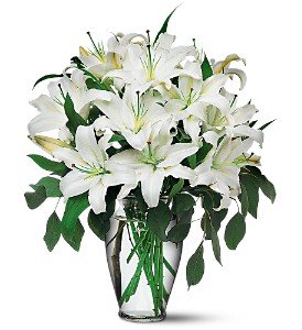 Perfect White Lilies in Chicago Ridge�IL, James Saunoris & Sons