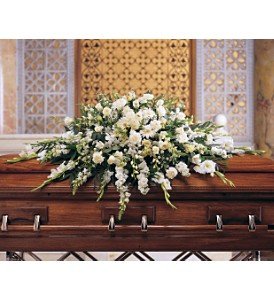 Deluxe Pure White Casket Spray in Chicago Ridge�IL, James Saunoris & Sons