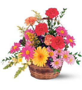 Vibrant Basket Arrangement in Chicago Ridge�IL, James Saunoris & Sons