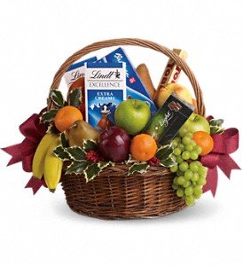 Fruits and Sweets Christmas Basket in Chicago Ridge IL, James Saunoris & Sons