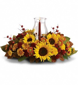 Sunflower Centerpiece in Chicago Ridge IL, James Saunoris & Sons