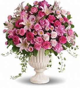 Passionate Pink Garden Arrangement in Chicago Ridge IL, James Saunoris & Sons