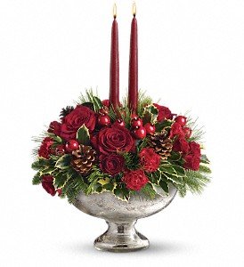 Teleflora's Mercury Glass Bowl Bouquet in Chicago Ridge IL, James Saunoris & Sons