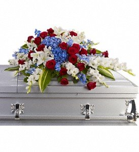 Distinguished Service Casket Spray in Chicago Ridge IL, James Saunoris & Sons