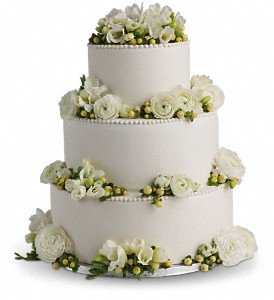 Freesia and Ranunculus Cake Decoration in Chicago Ridge IL, James Saunoris & Sons