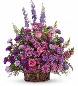 Gracious Lavender Basket in Chicago Ridge IL, James Saunoris & Sons