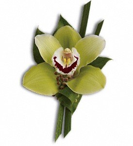 Green Orchid Boutonniere in Chicago Ridge IL, James Saunoris & Sons