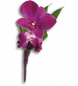 Perfect Purple Orchid Boutonniere in Chicago Ridge IL, James Saunoris & Sons