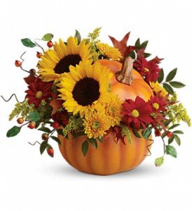 Teleflora's Pretty Pumpkin Bouquet in Chicago Ridge IL, James Saunoris & Sons