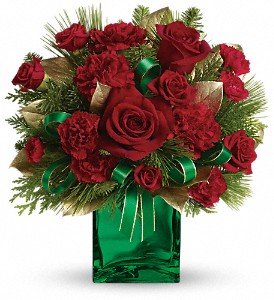 Teleflora's Yuletide Spirit Bouquet in Chicago Ridge IL, James Saunoris & Sons