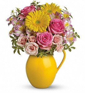 Teleflora's Sunny Day Pitcher Of Charm in Chicago Ridge IL, James Saunoris & Sons