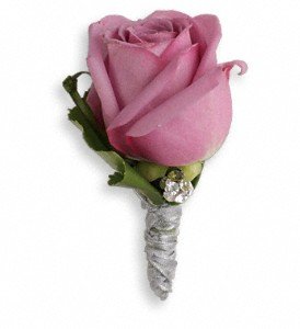 Roses And Ribbons Boutonniere in Chicago Ridge IL, James Saunoris & Sons