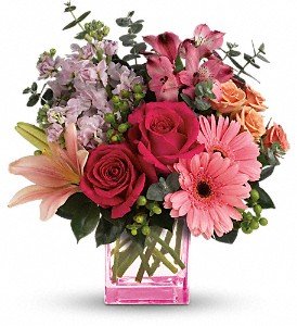 Teleflora's Painterly Pink Bouquet in Chicago Ridge IL, James Saunoris & Sons