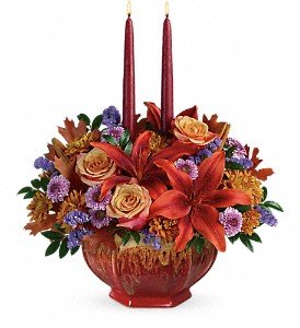 Teleflora's Autumn Ablaze Centerpiece in Chicago Ridge IL, James Saunoris & Sons