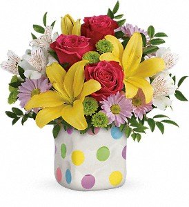 Teleflora's Delightful Dots Bouquet in Chicago Ridge IL, James Saunoris & Sons