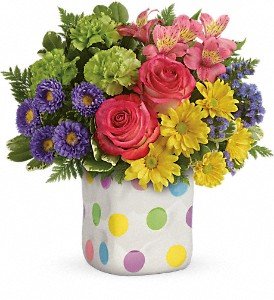 Teleflora's Happy Dots Bouquet in Chicago Ridge IL, James Saunoris & Sons
