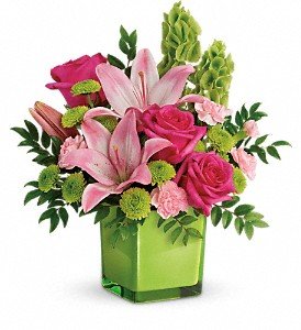 Teleflora's In Love With Lime Bouquet in Chicago Ridge IL, James Saunoris & Sons