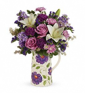 Teleflora's Garden Pitcher Bouquet in Chicago Ridge IL, James Saunoris & Sons