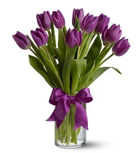 Teleflora's Passionate Purple Tulips in Chicago Ridge�IL, James Saunoris & Sons