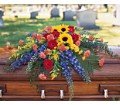 Vibrant Summer Casket Spray in Chicago Ridge IL James Saunoris & Sons