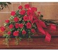 Red Rose Tribute Casket Spray in Chicago Ridge IL James Saunoris & Sons