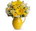 Teleflora's Sunny Day Pitcher of Cheer in Chicago Ridge IL James Saunoris & Sons