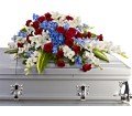 Distinguished Service Casket Spray in Chicago Ridge IL James Saunoris & Sons