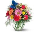Teleflora's Butterfly & Blossoms Vase in Chicago Ridge IL James Saunoris & Sons