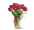 Teleflora's Radiantly Red Tulips - Deluxe in Chicago Ridge IL James Saunoris & Sons