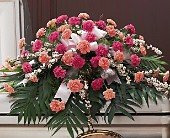 Delicate Pink Casket Spray in Chicago Ridge IL, James Saunoris & Sons