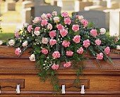 Heavenly Pink Casket Spray in Chicago Ridge IL, James Saunoris & Sons