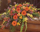 Summer Sentiments Casket Spray in Chicago Ridge IL, James Saunoris & Sons