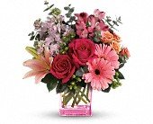 Teleflora's Painterly Pink Bouquet in Chicago Ridge IL James Saunoris & Sons