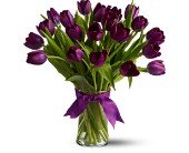 Teleflora's Passionate Purple Tulips - Deluxe in Chicago Ridge IL, James Saunoris & Sons