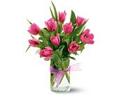 Teleflora's Precious Hot Pink Tulips in Chicago Ridge IL, James Saunoris & Sons