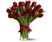 Teleflora's Radiantly Red Tulips - Deluxe in Chicago Ridge IL, James Saunoris & Sons
